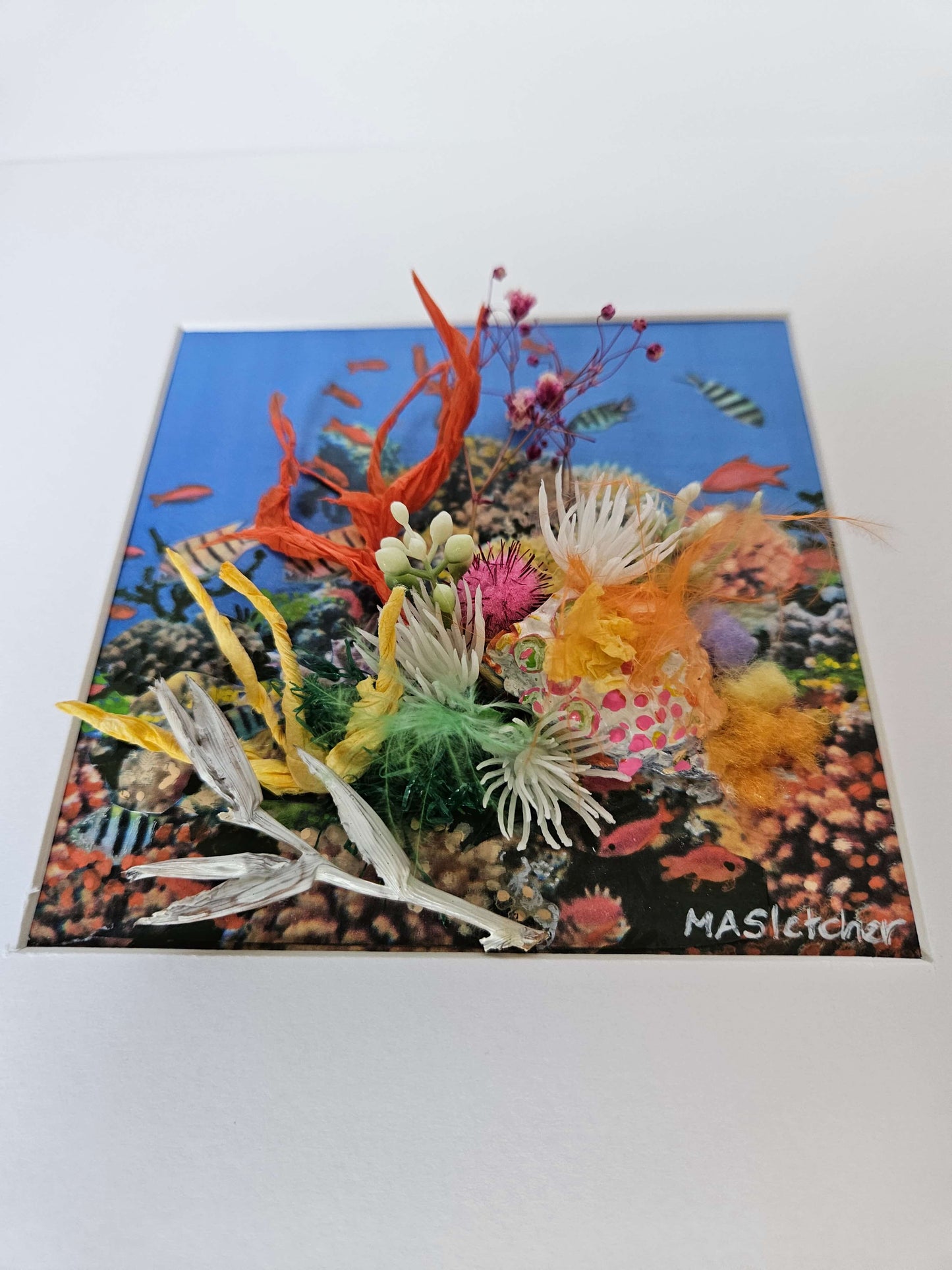 Flourish Lost and found collection Michele Sletcher Art Australian mixed media artworks abstract coral reef