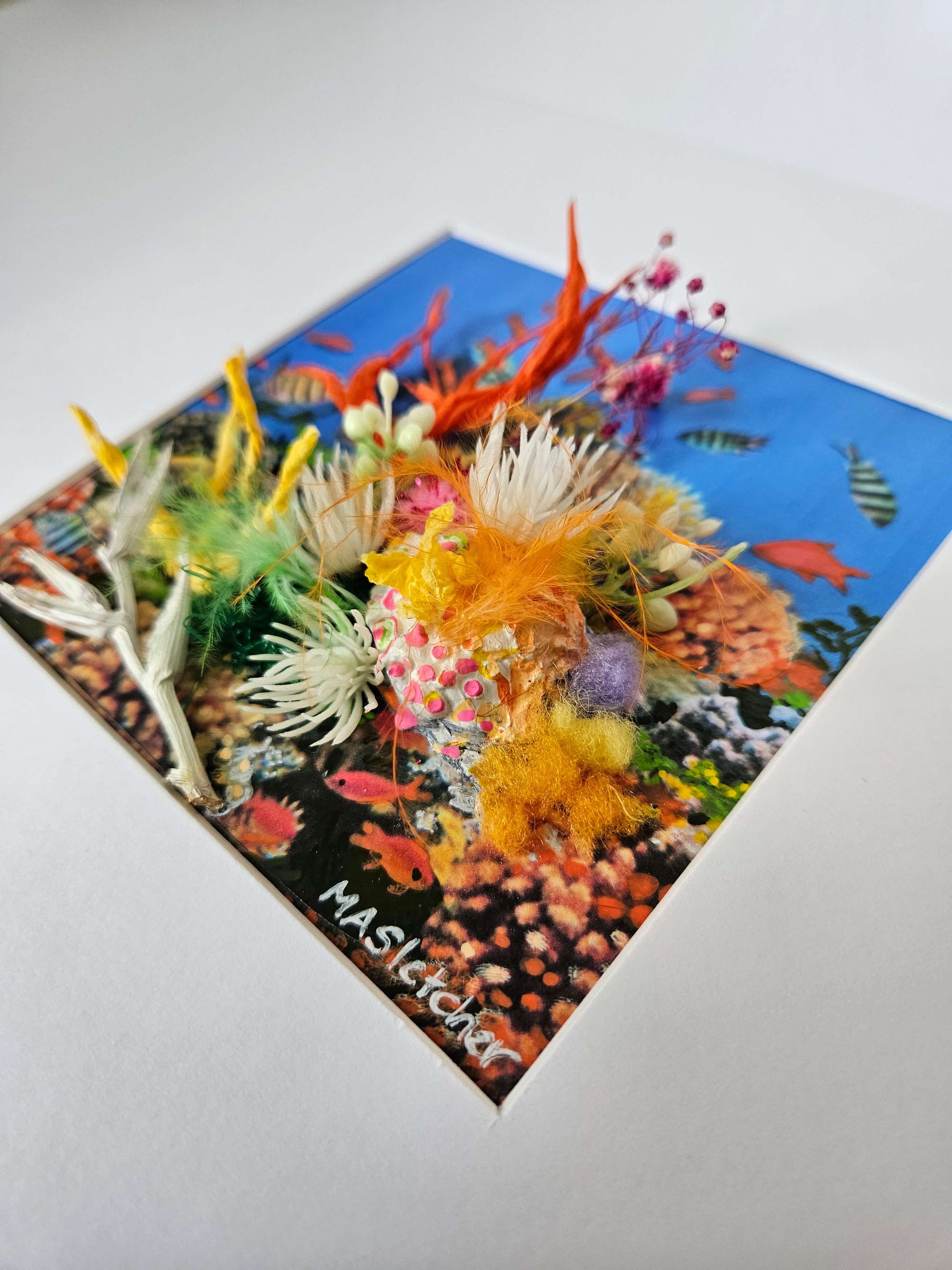 Flourish Lost and found collection Michele Sletcher Art Australian mixed media artworks abstract coral reef