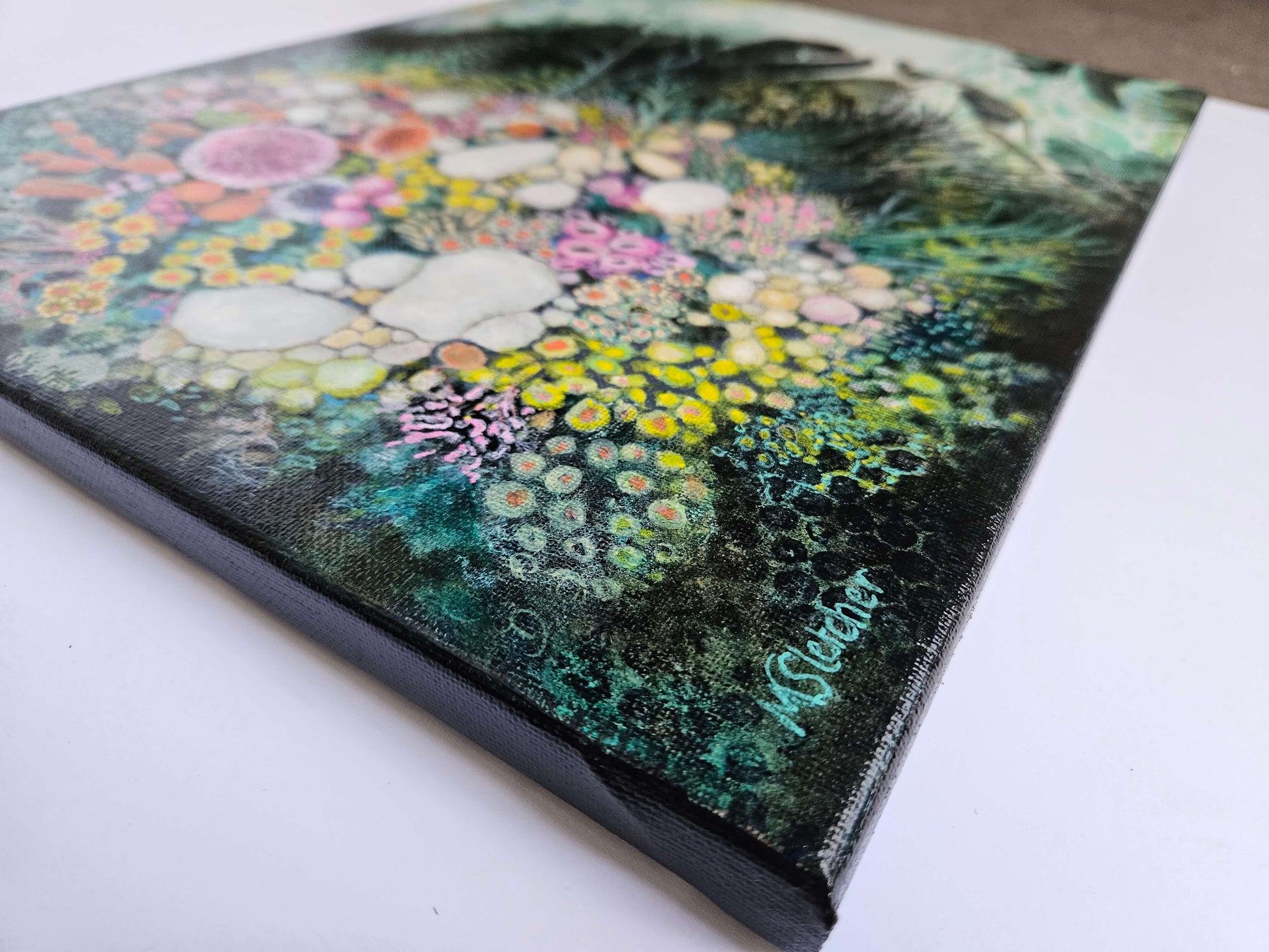 Ghost Ode to the Reef Collection Michele Sletcher Art Abstract Coral Reef Artist