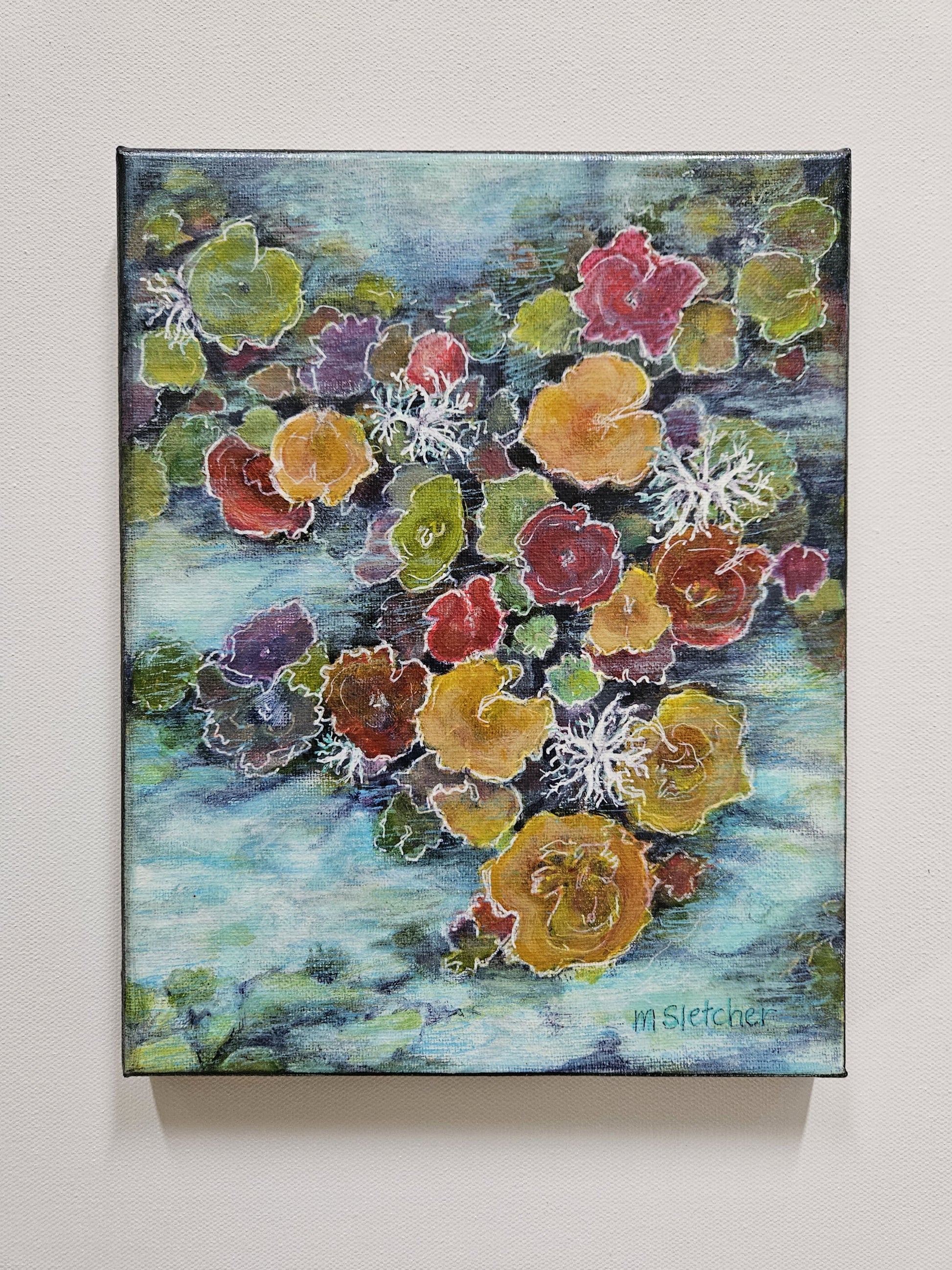 Joyful Surprise ode to the reef collection michele sletcher art abstract artwork bright corals
