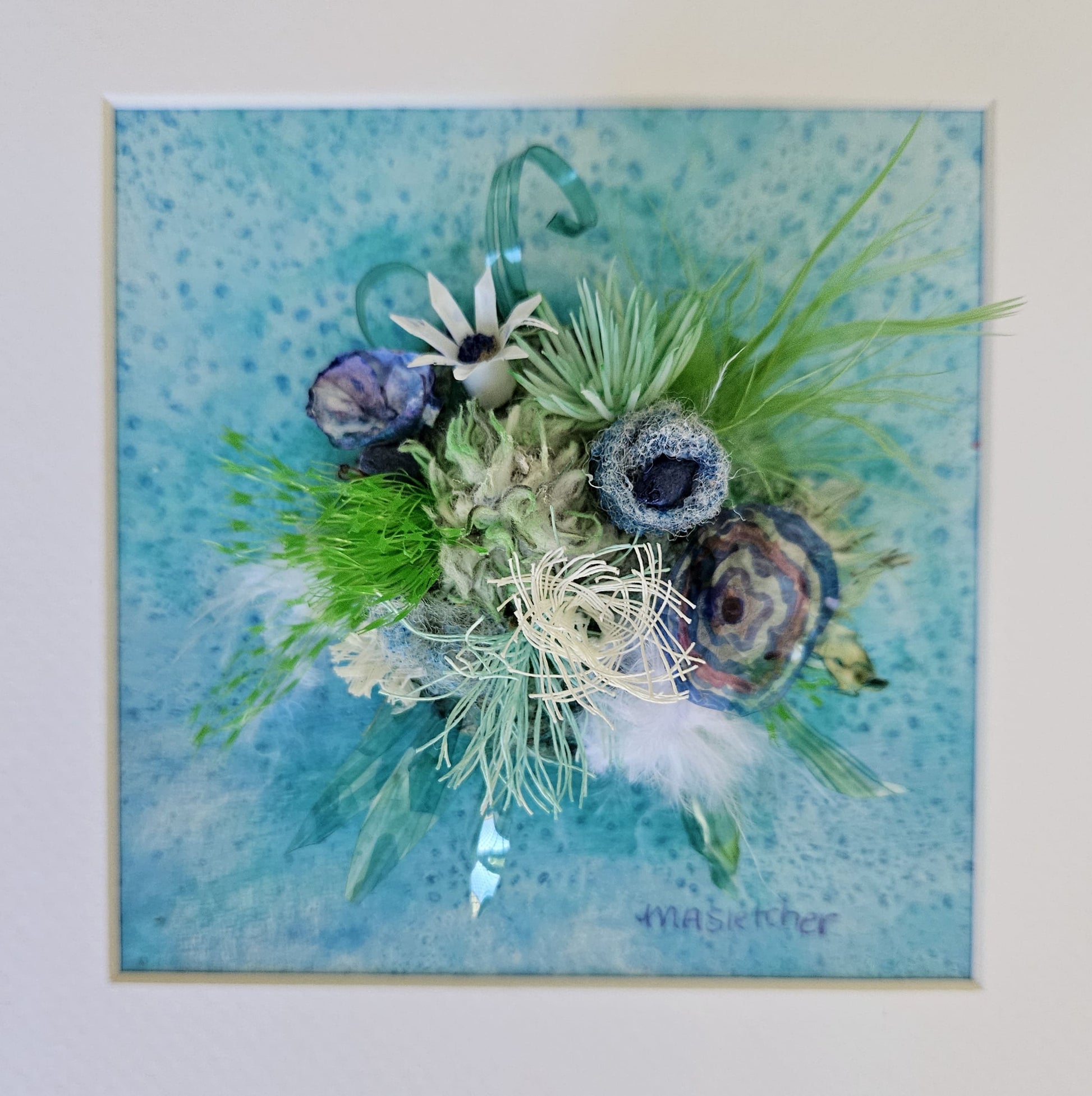 Sea Posie No.1 Side Michele Sletcher Art Coral Reef Artwork Abstract Australian award winning